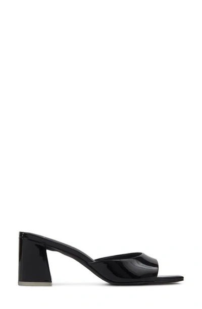 Shop Black Suede Studio Dia Slide Sandal In Black Patent