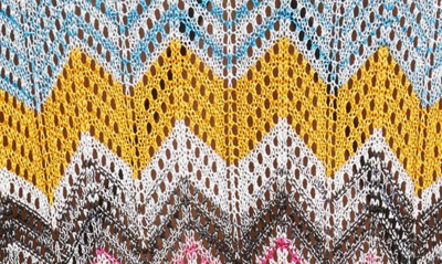 Shop Missoni Chevron Knit Cover-up Caftan Minidress In Multicolor Chevron