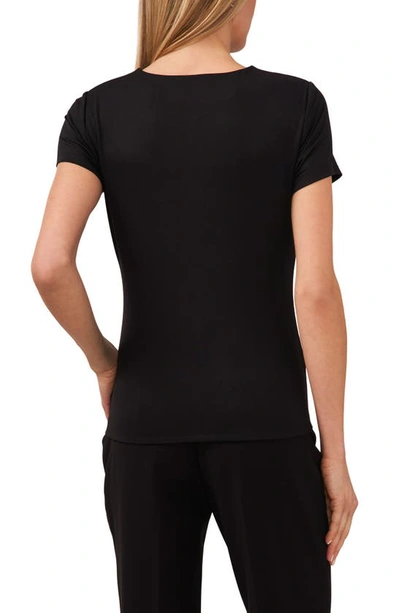 Shop Halogen Essential Compression T-shirt In Rich Black