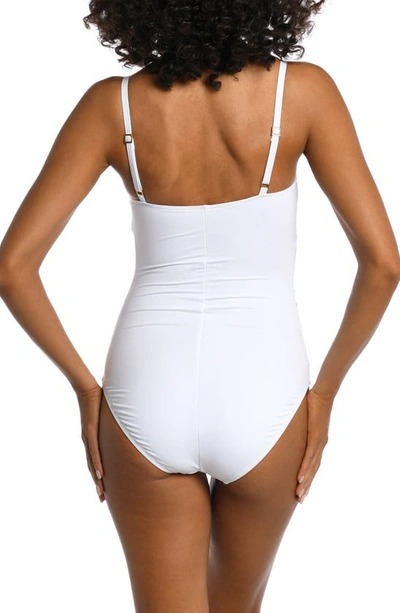La Blanca Island Goddess One-piece Swimsuit In White