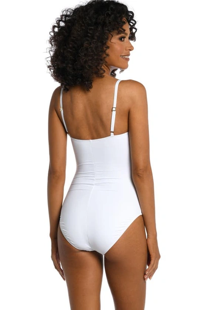 La Blanca Island Goddess One-piece Swimsuit In White
