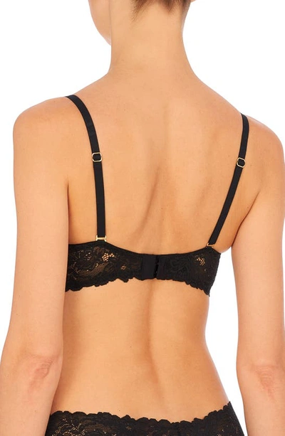 Shop Natori Heavenly Lace Convertible Balconette Bra In Black