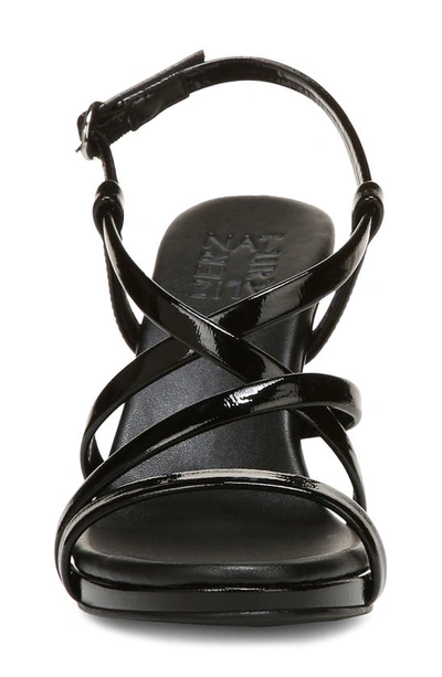 Shop Naturalizer Luisa Metallic Strappy Sandal In Black Patent Leather