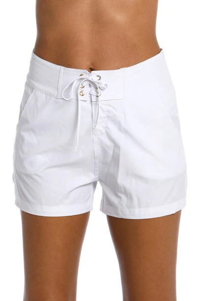 Shop La Blanca 3-inch Board Shorts In White