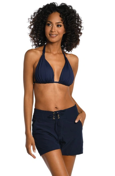 La Blanca All Aboard 4' Plus Shorts In Indigo In Indigo