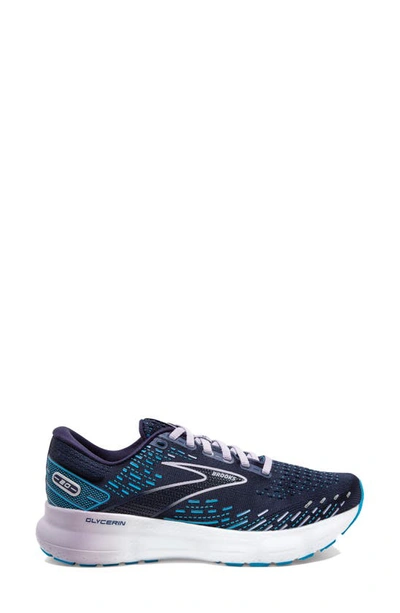 Shop Brooks Glycerin 20 Running Shoe In Peacoat/ Ocean/ Pastel Lilac