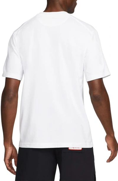 Shop Nike Primary Training Dri-fit Short Sleeve T-shirt In White/ White