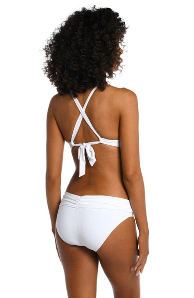 Shop La Blanca Keyhole Banded Bikini Top In White