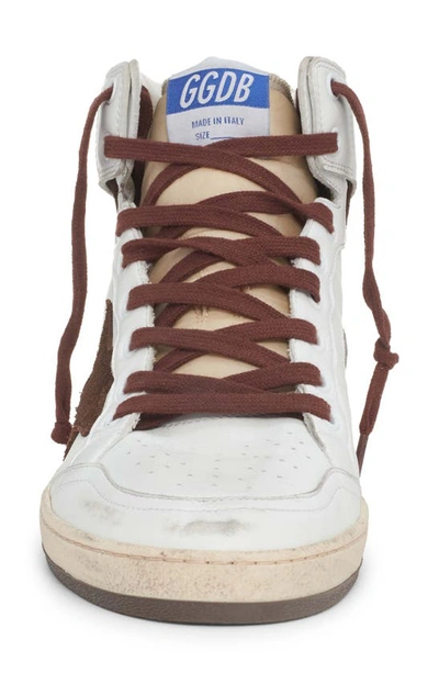 Shop Golden Goose Sky-star High Top Sneaker In White/ Beige/ Chocolate Brown