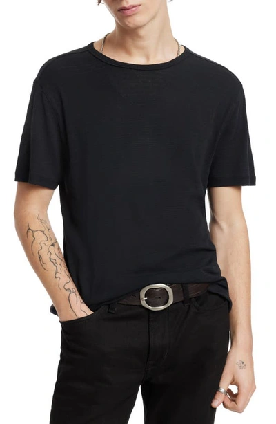 Shop John Varvatos Winona Regular Fit Cotton Slub T-shirt In Black
