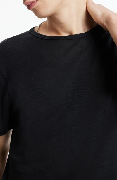 Shop John Varvatos Winona Regular Fit Cotton Slub T-shirt In Black