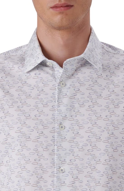 Bugatchi Men's Ooohcotton Tech Abstract Sport Shirt In Biscotti
