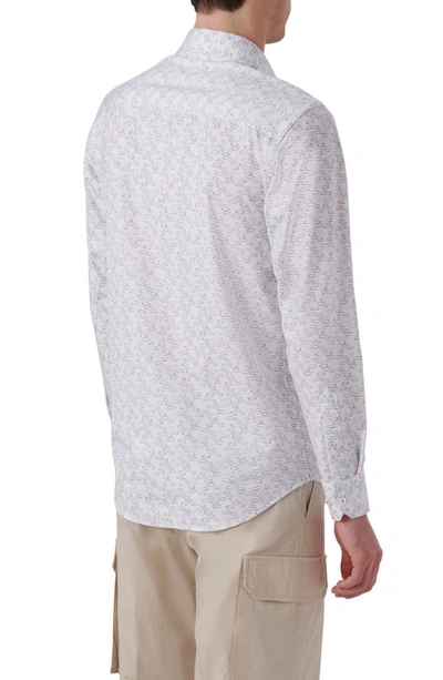 Bugatchi Men's Ooohcotton Tech Abstract Sport Shirt In Biscotti