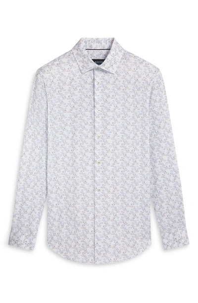 Bugatchi Men's Ooohcotton Tech Abstract Sport Shirt In Biscotti