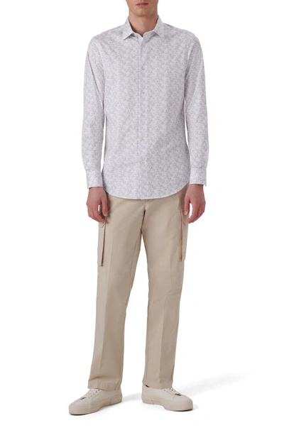 Bugatchi Men's Ooohcotton Tech Abstract Sport Shirt In Biscotti