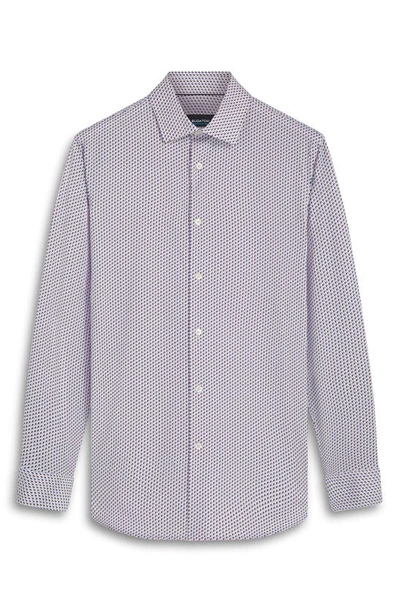 Shop Bugatchi Ooohcotton® Geometric Print Button-up Shirt In Ice Blue
