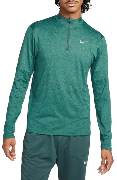 Shop Nike Dri-fit Element Half Zip Running Pullover In Faded Spruce/ Mineral Teal