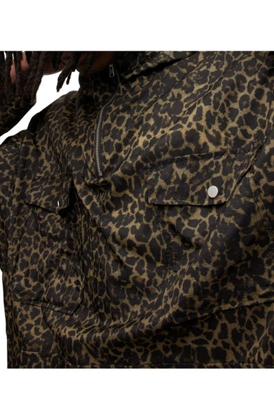 Allsaints Punta Leo Oversize Jacket In Worn Brown Leo