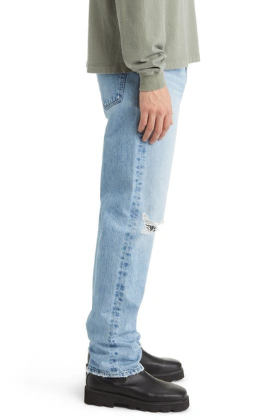 Shop Frame (bio)degradable Relaxed Straight Leg Jeans In Gate Rips