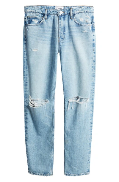 Shop Frame (bio)degradable Relaxed Straight Leg Jeans In Gate Rips