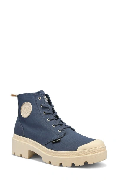 Shop Palladium Pallabase Bootie In Vintage Indigo