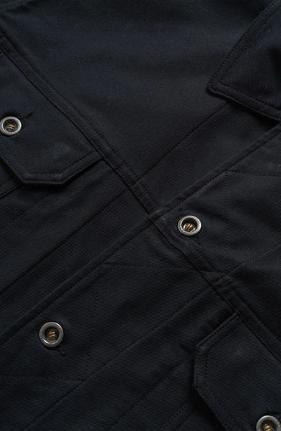 Shop Rodd & Gunn Raymonds Gap Stretch Cotton Trucker Jacket In Midnight