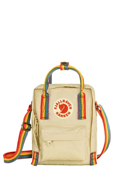 Shop Fjall Raven Kånken Rainbow Sling Shoulder Bag In Light Oak-rainbow Pattern