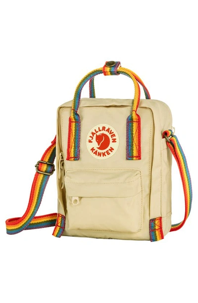 Shop Fjall Raven Kånken Rainbow Sling Shoulder Bag In Light Oak-rainbow Pattern