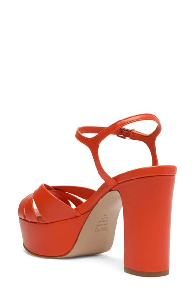 Shop Schutz Keefa Ankle Strap Platform Sandal In Flame Orange