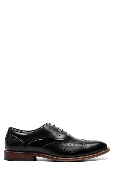 Shop Stacy Adams Macarthur Wing Oxford In Black Smooth