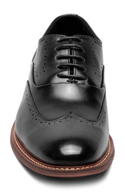 Shop Stacy Adams Macarthur Wing Oxford In Black Smooth