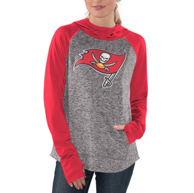 Shop G-iii 4her By Carl Banks Heathered Gray/red Tampa Bay Buccaneers Championship Ring Pullover Hoodie In Heather Gray