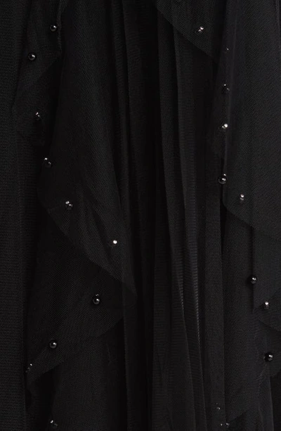 Nikki Lund Wendy Beaded Tulle Skirt In Black