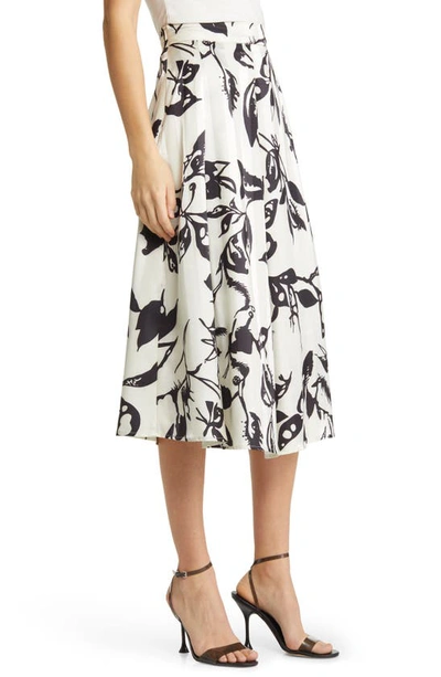 Nikki Lund Ryan Floral Midi Skirt In White