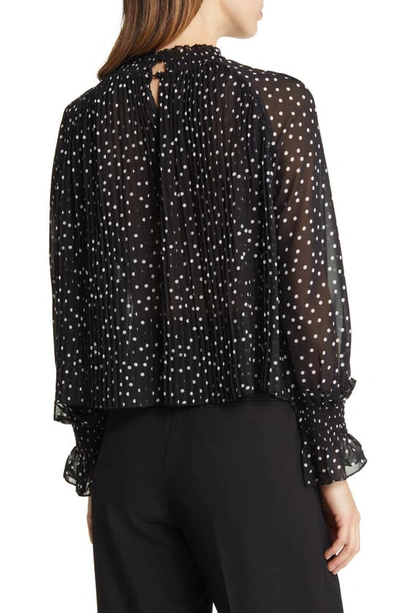 Shop Nikki Lund Jenna Pleated Blouse In Black