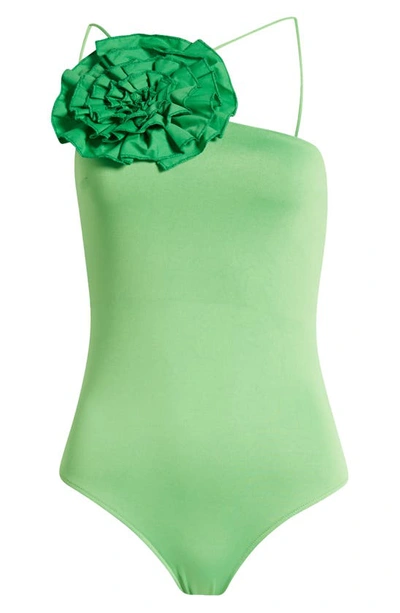 Shop Nikki Lund Allison Rosette Bodysuit In Green