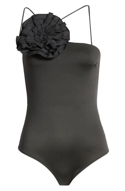 Shop Nikki Lund Allison Rosette Bodysuit In Black