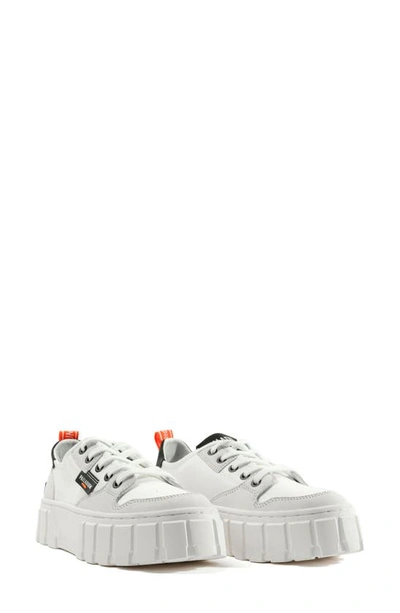 Shop Palladium Pallatower Lo Platform Sneaker In Star White