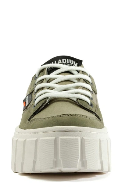 Shop Palladium Pallatower Lo Platform Sneaker In Vetiver