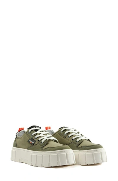 Palladium Pallatower Lo Platform Sneaker In Vetiver