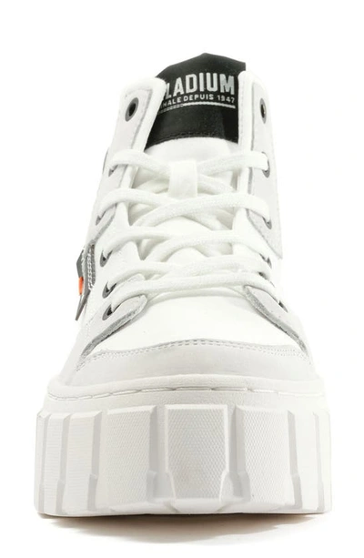 Shop Palladium Pallatower High Top Platform Sneaker In Star White