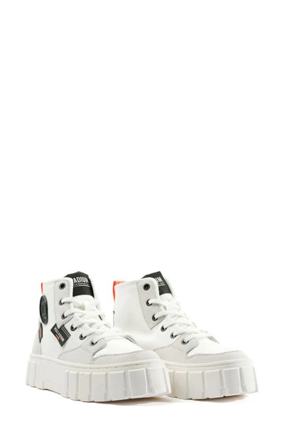 Palladium Pallatower High Top Platform Sneaker In Star White