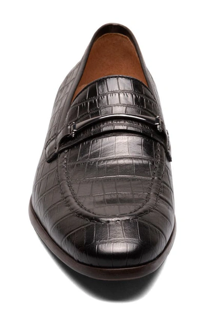 Stacy Adams Ferdinand Mens Leather Almond Toe Loafers In Black