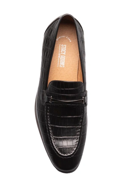 Stacy Adams Ferdinand Mens Leather Almond Toe Loafers In Black