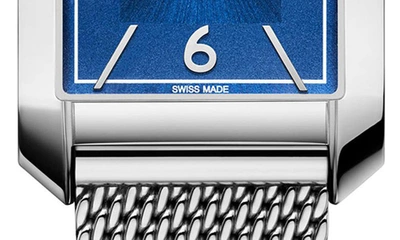 Baume & Mercier Hampton Stainless Steel Mesh Bracelet Watch In Silver
