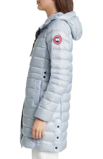 Shop Canada Goose Cypress Packable Hooded 750-fill-power Down Puffer Coat In Dawn Blue