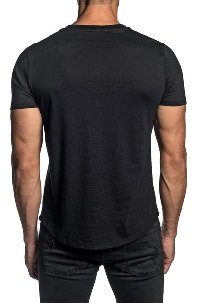 Shop Jared Lang Embroidered Crewneck T-shirt In Black