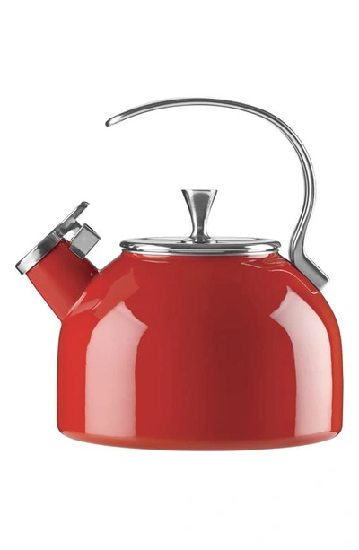 Shop Kate Spade Make It Pop Tea Kettle In Red