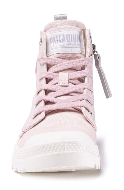 Shop Palladium Pampa Hi Zip Bootie In Rose Smoke/ White