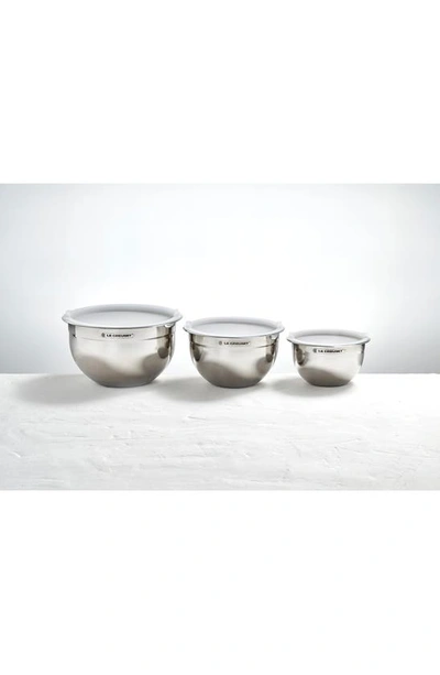 Shop Le Creuset Set Of 3 Stainless Steel Nested Mixing Bowls